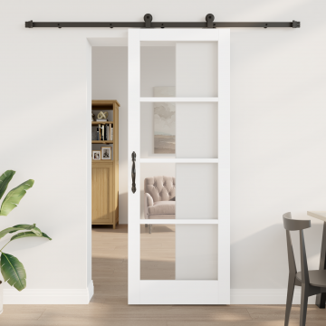Usa glisanta Gossi cu set de accesorii 'orkdal'alb 78x211 cm, usa de interior Gossi cu sticla 'orkdal'alb 78x211x4 cm