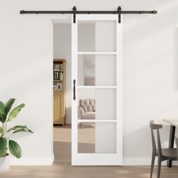 Usa glisanta Gossi cu set de accesorii 'orkdal'alb 78x232 cm, usa interioara Gossi cu geam 'orkdal'alb 78x232x4 cm