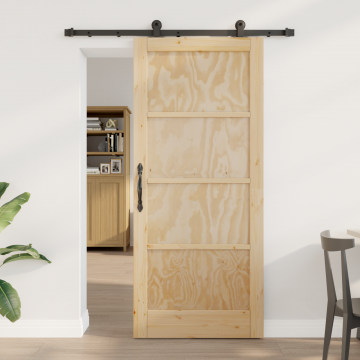 Usa glisanta Gossi cu set de accesorii orkdal din lemn masiv de pin, usa de interior Gossi orkdal 86x198,5x4 cm din lemn masiv de pin