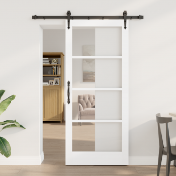 Usa glisanta Gossi cu set de hardware 'orkdal'alb 78x202 cm, usa interioara Gossi cu sticla 'orkdal'alb 78x202x4 cm