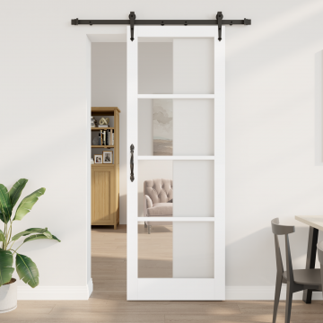 Usa glisanta Gossi cu set de hardware 'orkdal'alb 83x232 cm, usa interioara Gossi cu sticla 'orkdal'alb 83x232x4 cm