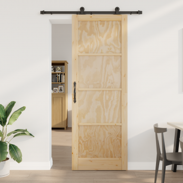 Usa glisanta Gossi cu set de hardware 'orkdal'din lemn masiv de pin, usa de interior Gossi 'orkdal'83x232x4 cm din lemn masiv de pin