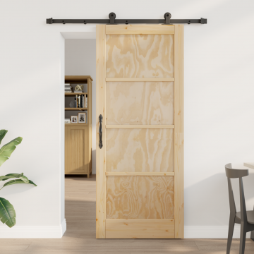 Usa glisanta Gossi cu set de hardware 'orkdal'din lemn masiv de pin, usa interioara Gossi 'orkdal'83x202x4 cm din lemn masiv de pin