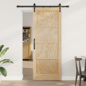 Usa glisanta Gossi cu set de hardware 'orkdal'din pin solid, usa interioara Gossi 'orkdal'83x211x4 cm din pin solid
