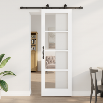 Usa glisanta Gossi cu set hardware 'orkdal'alb 73.5x211 cm, usa de interior Gossi cu sticla 'orkdal'alb 73.5x211x4 cm