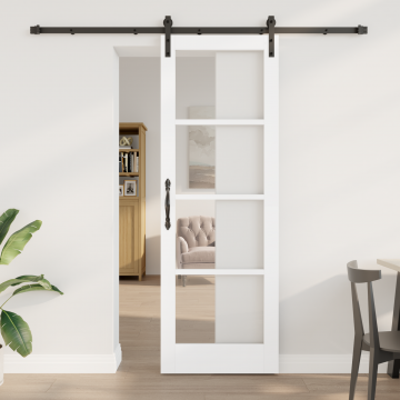 Usa glisanta Gossi cu set hardware 'orkdal'alb 73.5x211 cm, usa interioara Gossi cu sticla 'orkdal'alb 73.5x211x4 cm