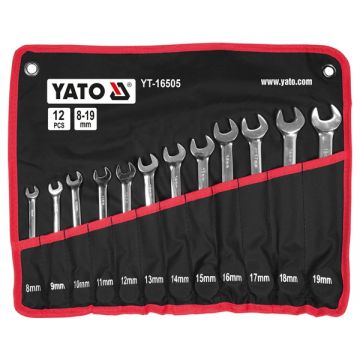 Yato  YT-16505 - Set chei combinate 8-19 mm 12 bucati clichet reversibil