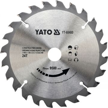 Yato  YT-60480 - Panza fierastrau circular lemn 160x20x2.2 mm 24 dinti