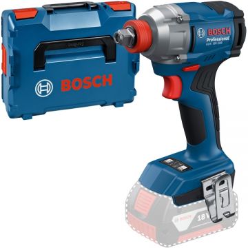 Bosch  GDX 18V-285 - Masina de insurubat cu impact fara acumulatori si incarcator Li-Ion 18 V - Ah patrat 1/2 inch si hexagon interior 1/4 inch 285 Nm M8-M18 valiza speciala