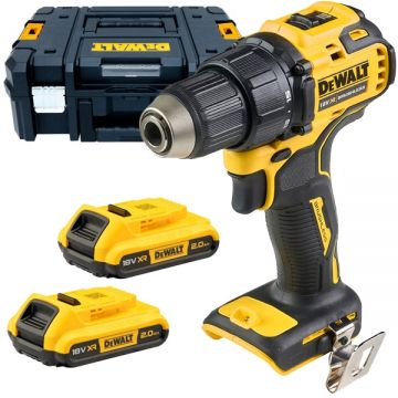 Dewalt  DCD708D2T - Masina de gaurit si insurubat cu 2 acumulatori Li-Ion 18 V 2 Ah 65 Nm valiza speciala