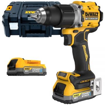 Dewalt  DCD805E2T - Masina de gaurit si insurubat cu percutie cu 2 acumulatori Li-Ion 18 V 1.7 Ah 90 Nm motor fara perii led iluminare valiza speciala