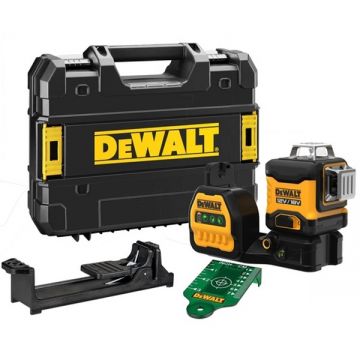 Dewalt  DCE089NG18 - Nivela laser cu linii 30 m +/-0.3 mm/m 3 linii laser fascicul verde proiectie 360 grade valiza speciala