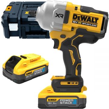 DeWalt  DCF961H2T - Masina de insurubat cu impact cu 2 acumulatori Li-Ion 18 V 5 Ah patrat 1/2 inch 1626 Nm - valiza speciala