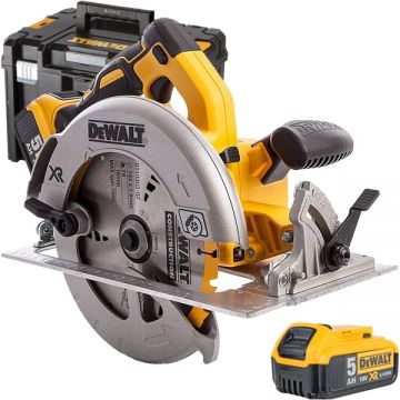 Dewalt  DCS570P2 - Fierastrau circular cu 2 acumulatori Li-Ion 18 V 5 Ah 184x16 mm valiza speciala
