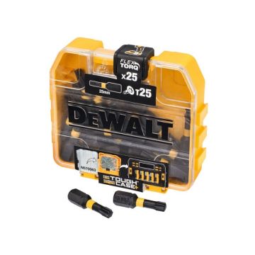 DEWALT Flextorq vârf de bit T25 x 25 mm Tough Case (25 bucăți)