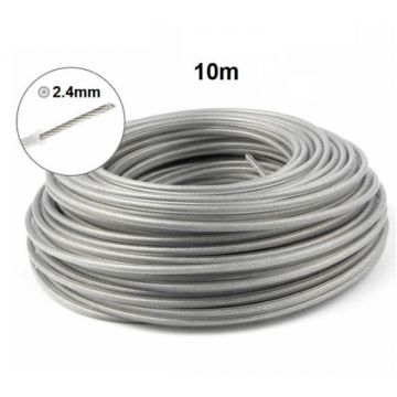 Fir motocoasa insertie otel 2.4mm x 10m rotund