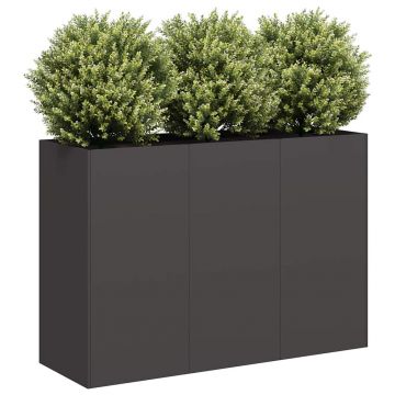 Gossi jardinier negru 120x40x80 cm otel laminat la rece