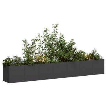 Gossi jardinier negru 280x40x40 cm otel laminat la rece