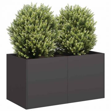 Gossi jardinier negru 80x40x40 cm otel laminat la rece