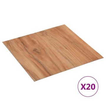 Gossi placi de pardoseala autoadezive, 20 buc., natural, 1,86 m2, pvc