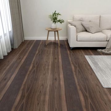 Gossi placi de pardoseala autoadezive 55 buc. maro inchis pvc 5,11 m2