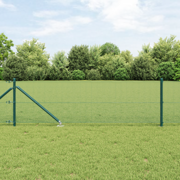 Gossi set de stalpi de gard set de 2 verde metal 10 x 0.5 m durabil