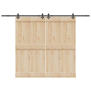 Gossi set feronerie pentru usi glisante, negru, 305 cm, otel
