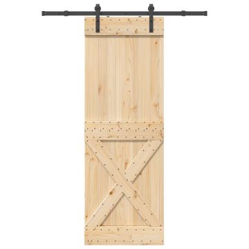 Gossi usa glisanta cu set de feronerie 80x210 cm, lemn masiv de pin