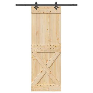 Gossi usa glisanta cu set de feronerie 80x210 cm, lemn masiv de pin