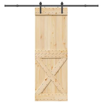 Gossi usa glisanta cu set de feronerie 80x210 cm, lemn masiv de pin