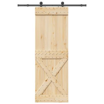Gossi usa glisanta cu set de feronerie 80x210 cm, lemn masiv de pin