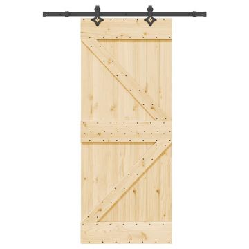 Gossi usa glisanta cu set de feronerie 85x210 cm, lemn masiv de pin