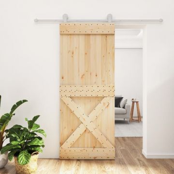Gossi usa glisanta cu set de feronerie 85x210 cm, lemn masiv de pin