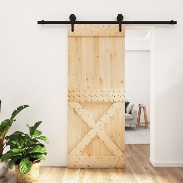 Gossi usa glisanta cu set de feronerie 85x210 cm, lemn masiv de pin