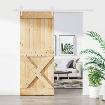 Gossi usa glisanta cu set de feronerie 85x210 cm, lemn masiv de pin