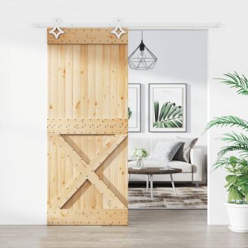 Gossi usa glisanta cu set de feronerie 85x210 cm, lemn masiv de pin
