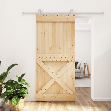 Gossi usa glisanta cu set de feronerie 95x210 cm, lemn masiv de pin
