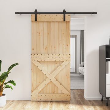 Gossi usa glisanta cu set de feronerie 95x210 cm, lemn masiv de pin