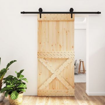 Gossi usa glisanta cu set de feronerie 95x210 cm, lemn masiv de pin