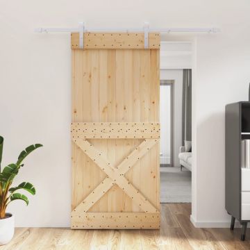 Gossi usa glisanta cu set de feronerie 95x210 cm, lemn masiv de pin
