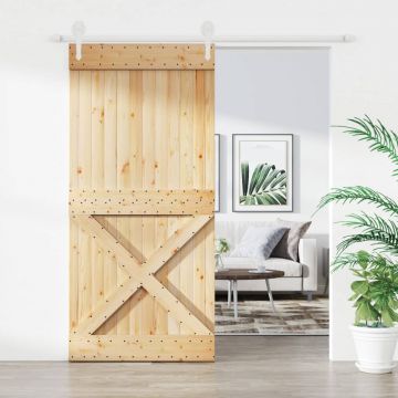Gossi usa glisanta cu set de feronerie 95x210 cm, lemn masiv de pin