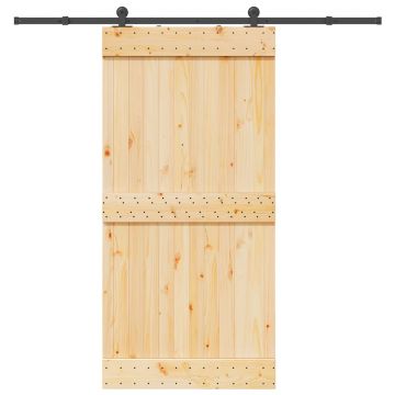 Gossi usa glisanta cu set feronerie, 100x210 cm, lemn masiv de pin