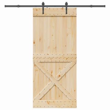 Gossi usa glisanta cu set feronerie, 100x210 cm, lemn masiv de pin