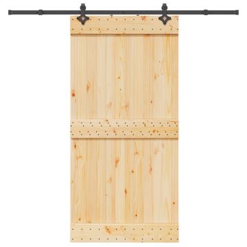 Gossi usa glisanta cu set feronerie, 100x210 cm, lemn masiv de pin