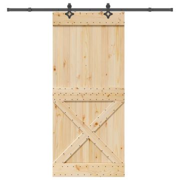 Gossi usa glisanta cu set feronerie, 100x210 cm, lemn masiv de pin