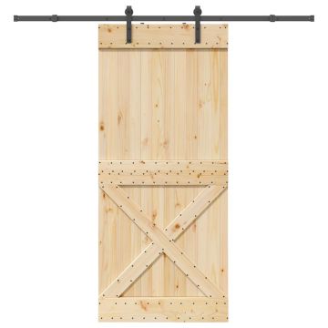 Gossi usa glisanta cu set feronerie, 100x210 cm, lemn masiv de pin