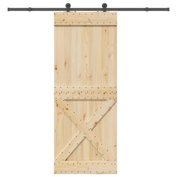 Gossi usa glisanta cu set feronerie, 90x210 cm, lemn masiv de pin