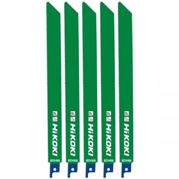 HiKOKI  RM42B - Set panze fierastrau sabie bimetal 225 mm 18 dinti/inch dantura standard 5 bucati