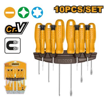 Surubelnite cu Suport 10pcs INGCO HKSD1058
