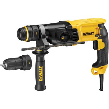 Ciocan rotopercutor Dewalt D25134K, SDS Plus, 800 W, 2.8 J, 0 - 1550 rpm, doua mandrine interschimbabile